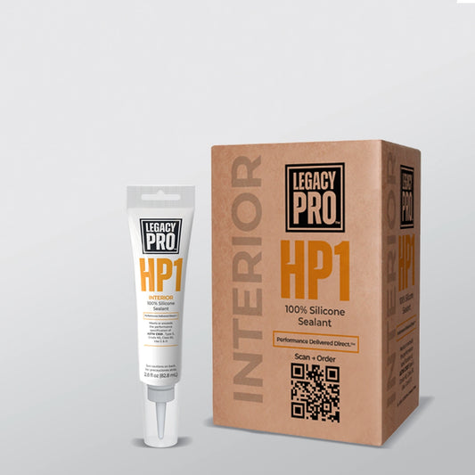 Sellador de silicona 100 % HP1. Paquete de doce tubos de 2.8 oz.